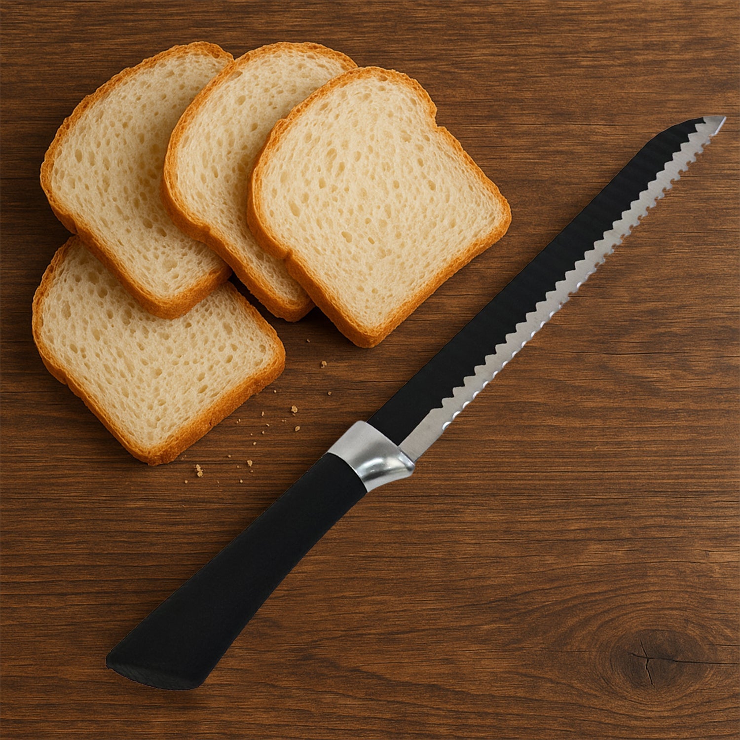 Premium 32 Cm Serrated Bread Knife with Ergonomic Handle Premium 32 Cm Serrated Bread Knife with Ergonomic Handle